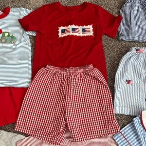 American Flag Embroidered Outfit